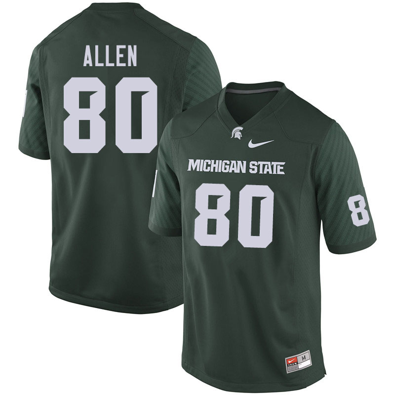 Men #80 Jalen Allen Michigan State Spartans College Football Jerseys Sale-Green